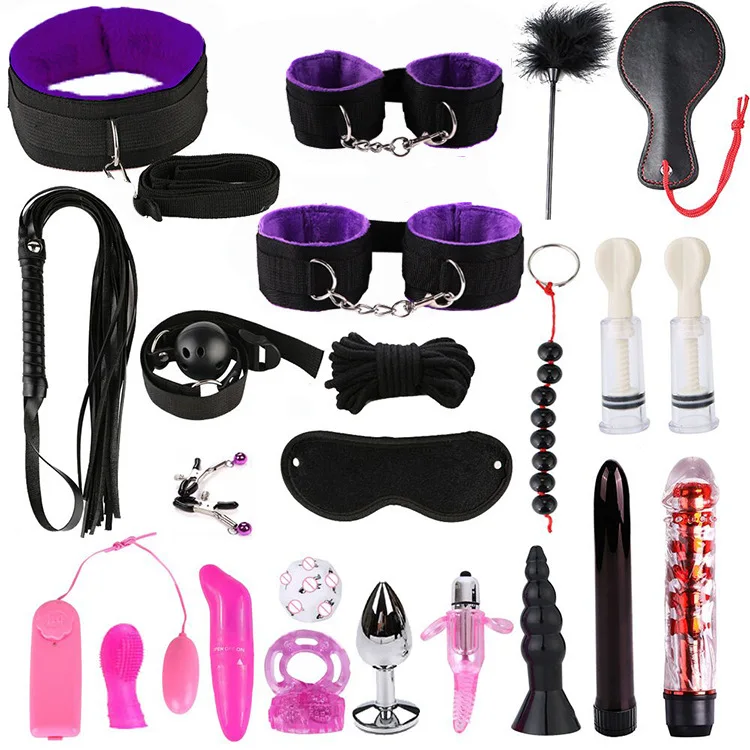 
24 pcs Bondage Gear BDSM Restraint Handcuffs Sex Toys for Couples Flirting Adult Slave Game Sex Product 