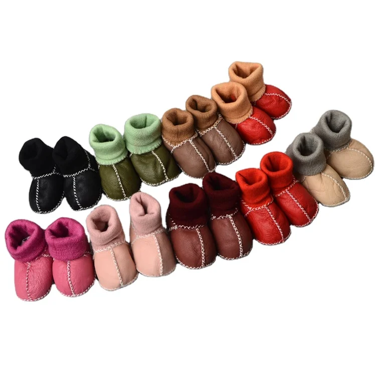 

Factory wholesale men and women baby infant toddler shoes winter warm shoes boots sheepskin wool hand-sewn soft sole, Multi colors