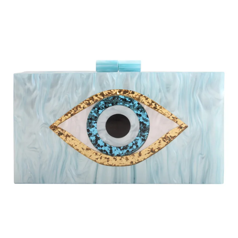 

2021 Evening bags Handbags Women Purses And Small Clutch High Quality Luxury Acrylic Eyes Evening Bag