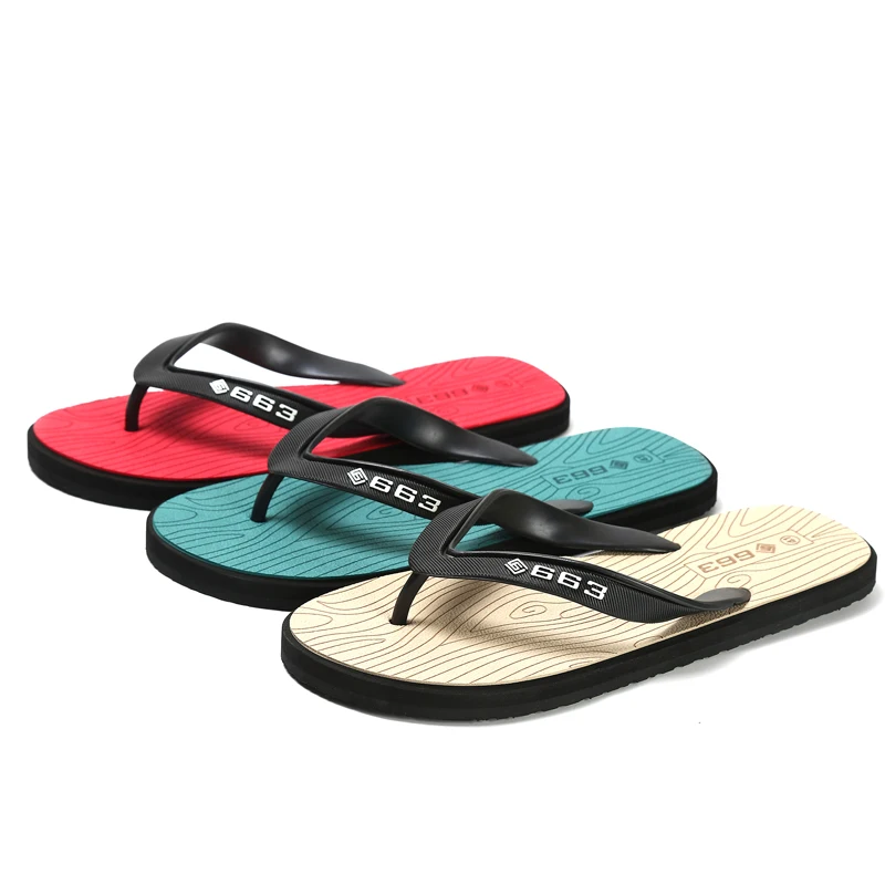 

Wholesale factory price New Design Beach slippers PVC outsole high quality flip flops for unisex