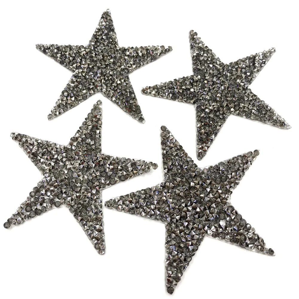 

tr501 bling bling iron on resin rhinestone patch star rhinestone applique
