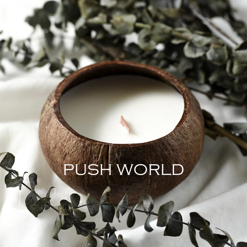 

High quality Hot Sale Coconut candle Coconut candle bowl with soy wax, Natural