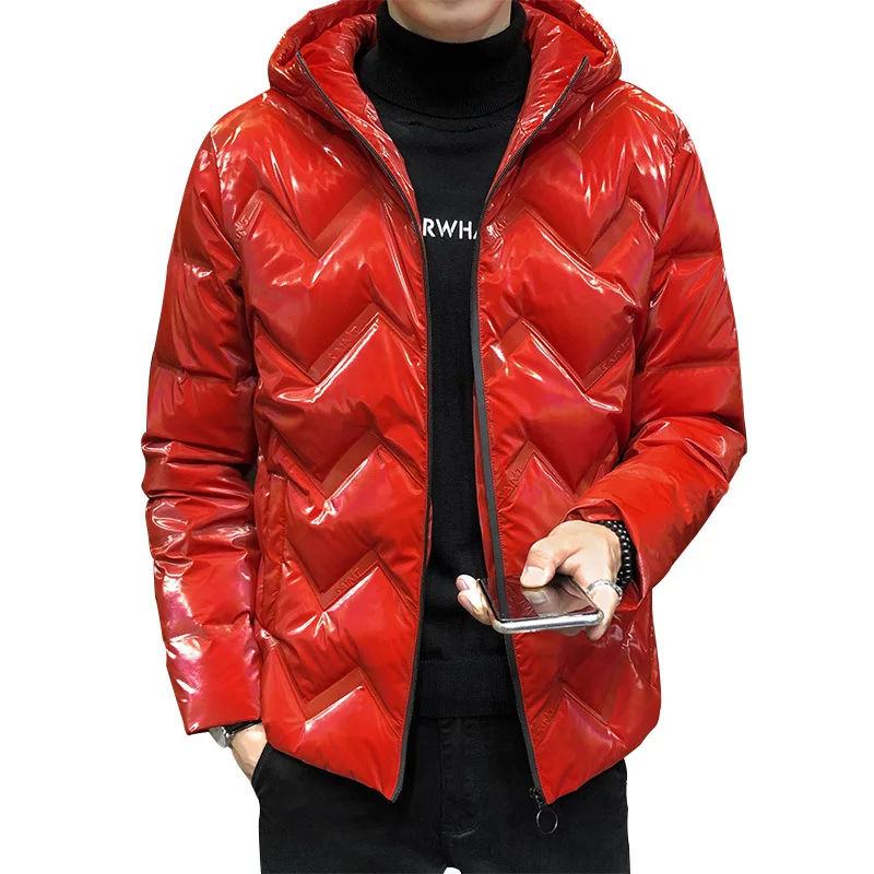 

New Design Custom Mens Velvet Warm Shiny Ultralight Puffer White Duck Down Jacket