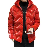 

New Design Custom Mens Velvet Warm Shiny Ultralight Puffer Down Jacket