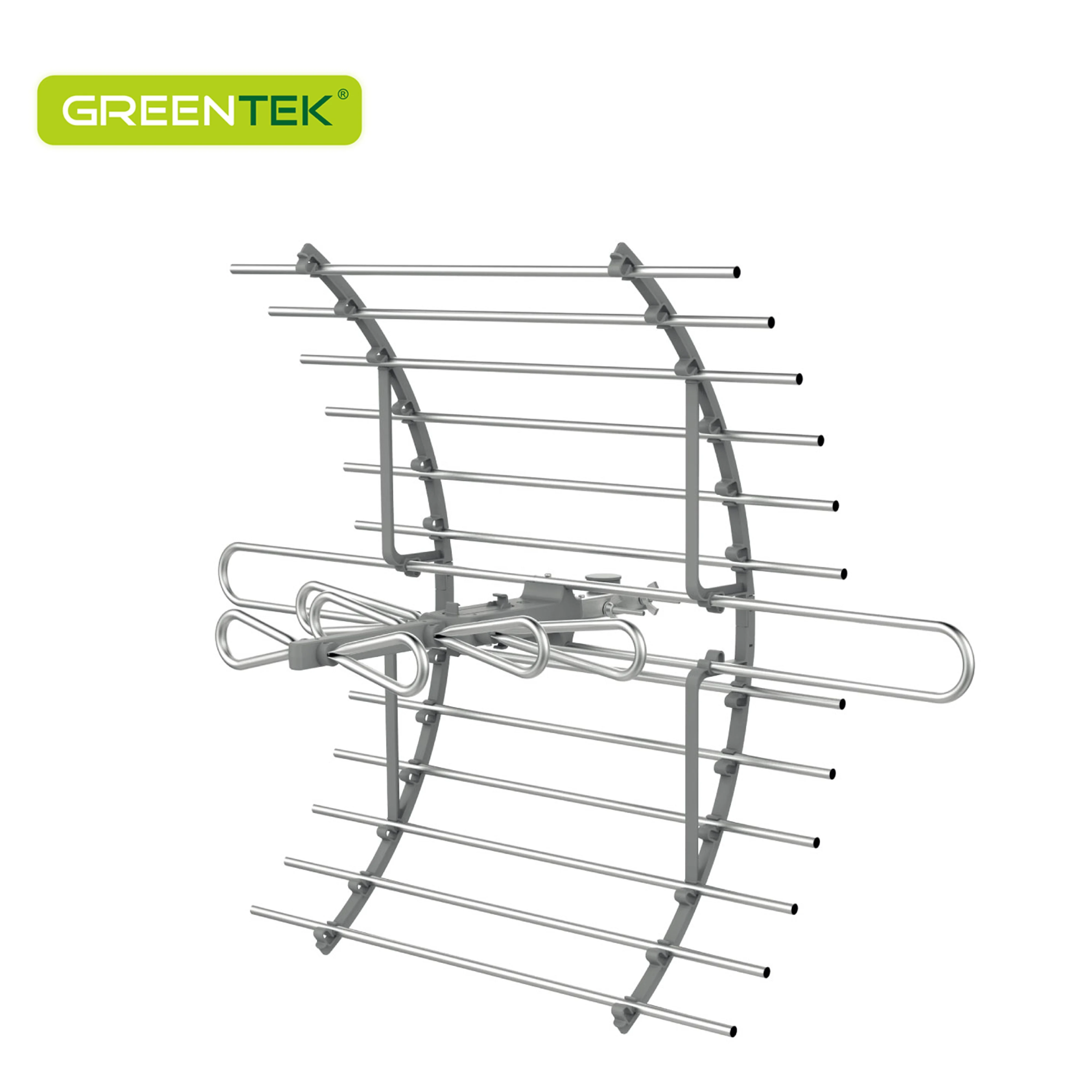 

GREENTEK High Quality Custom Wholesale Digital DIY Design Weather Resistant Outdoor TV Antenna, Grey