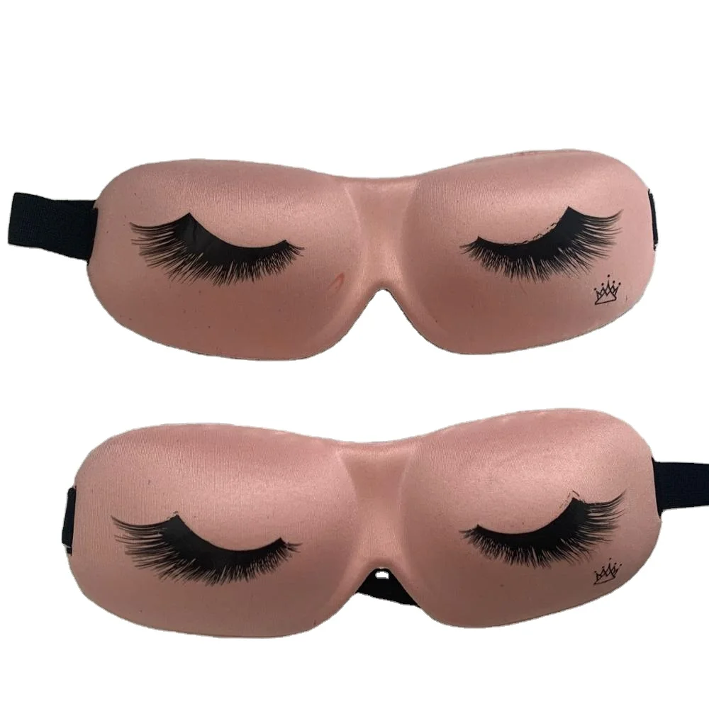 

J055 wholesale custom printed sleeping eye mask, Black,red,pink and pantone color