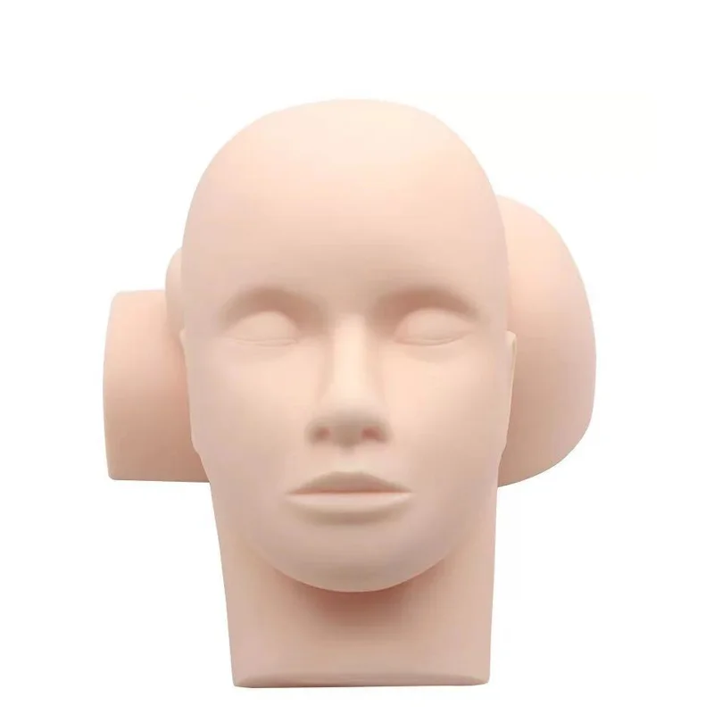 

Hot Selling Professional Silicone Eyelash Extensions Practice Mannequin Head Training Head, Skin color