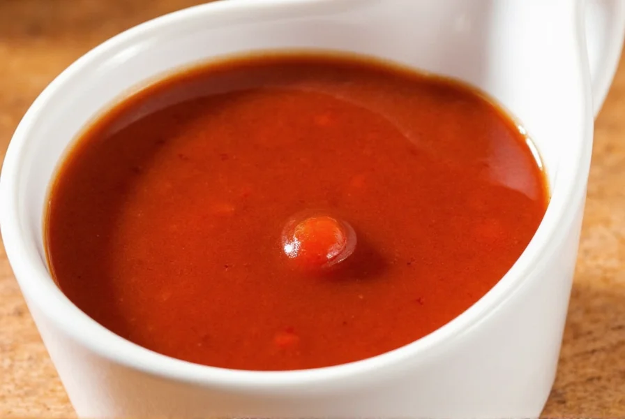 Homemade sweet chili sauce in glass jar with chopsticks