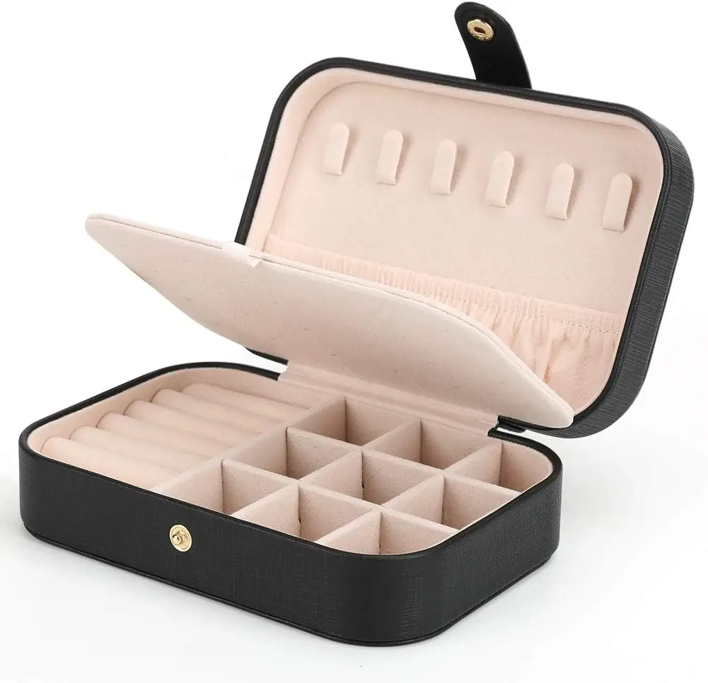 Portable PU Leather Mini Travel Jewellery Case