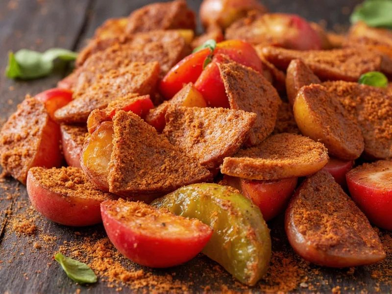 mexican spices on fruit