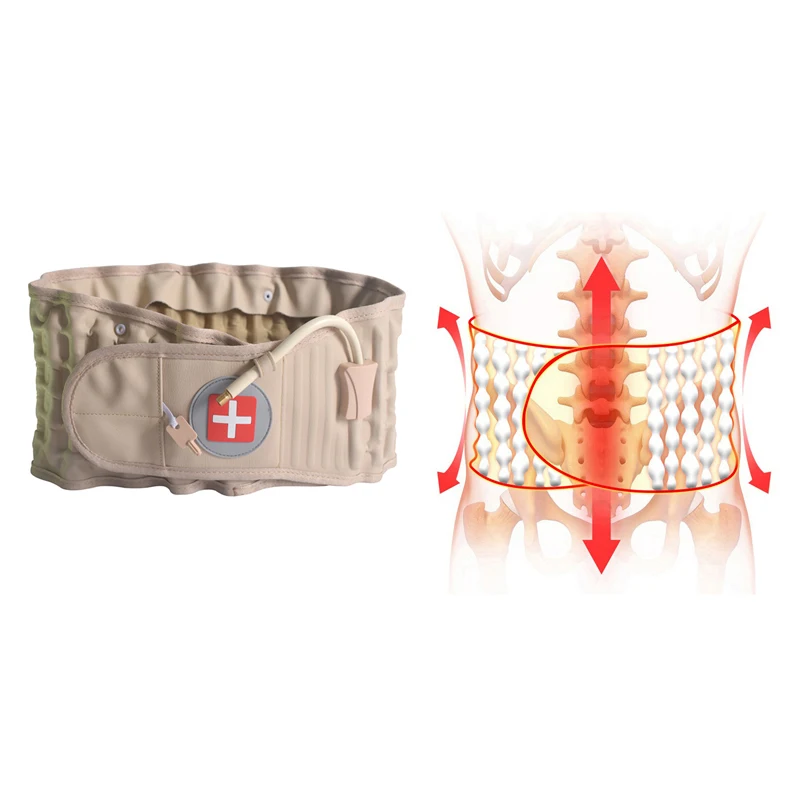 

Spinal Decompression Back Belt Waist Support Brace Lumbar Air Traction Belt