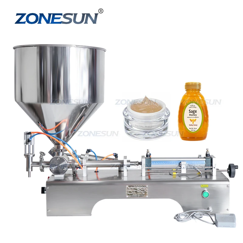 

ZONESUN ZS-GT1 Semi Automatic Piston Paste Filling Machine Paste Filler Ointment Filler Supply