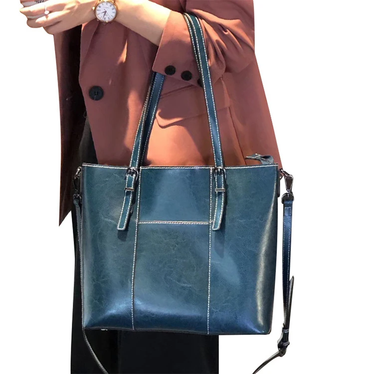 

EGL203 Latest vintage style ladies bag real leather custom large handbag for women