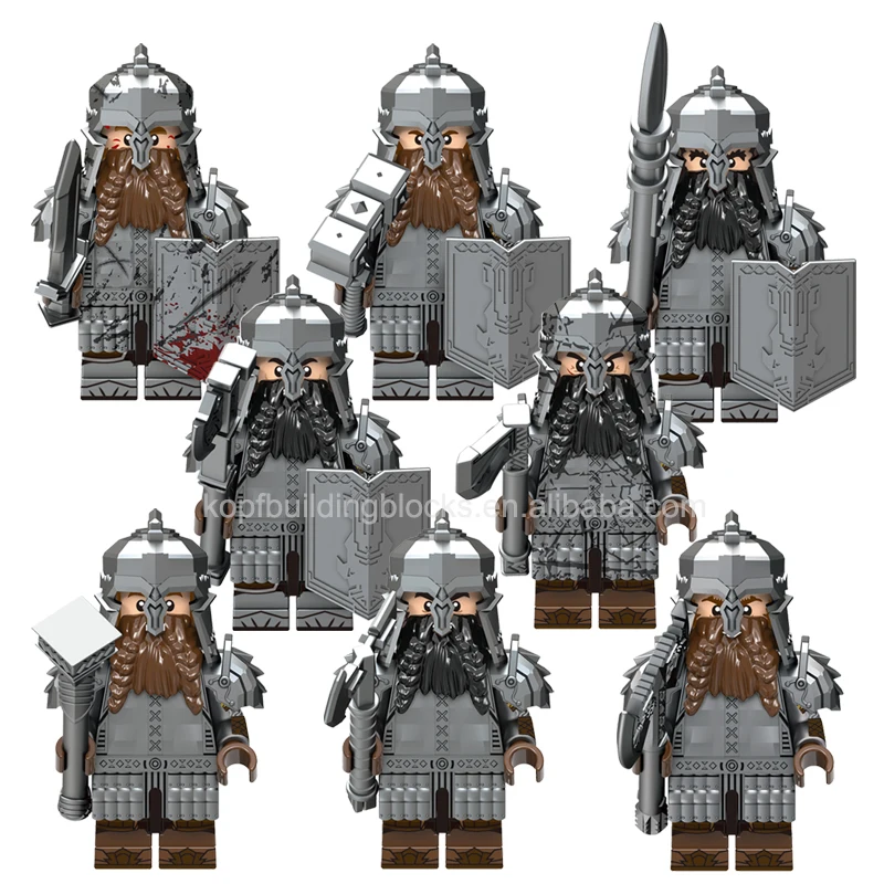 

X0314 Mini Dwarf Warrior Action Bricks Building Block Figures Kids Toy Gift Educational Smart Block Toy