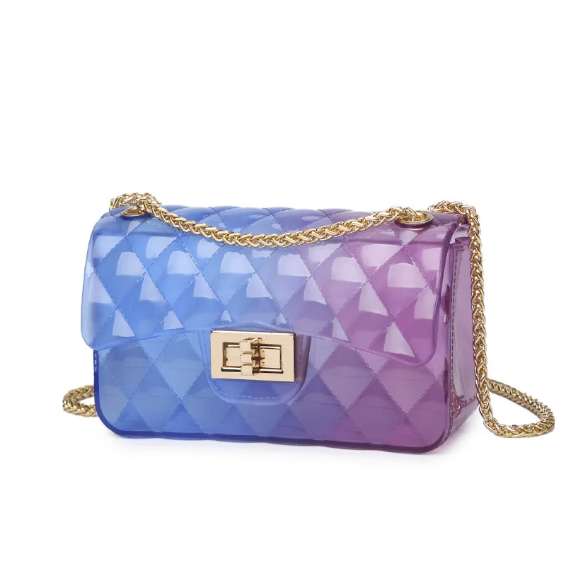 

Hot selling summer design ladies jelly purse handbag mini fashion women crossbody Colorful pvc jelly bag