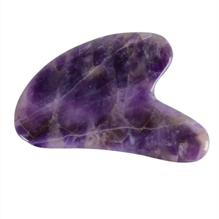 

High-end Amethyst Jade GuaSha For Relieve Skin Fatigue And Wrinkles, Purple