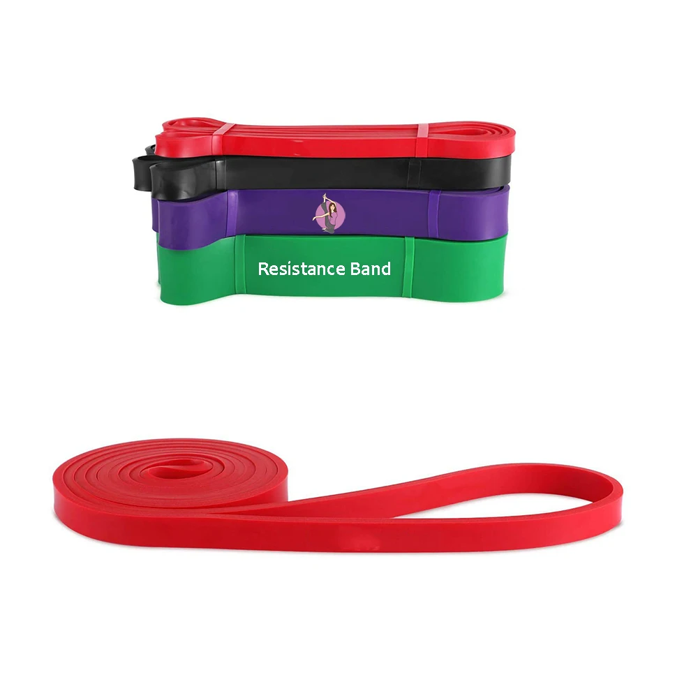 

High premium training with gym fitness 3 set red resistance bands for indoor exercise, Black/blue/green/yellow/red or custom