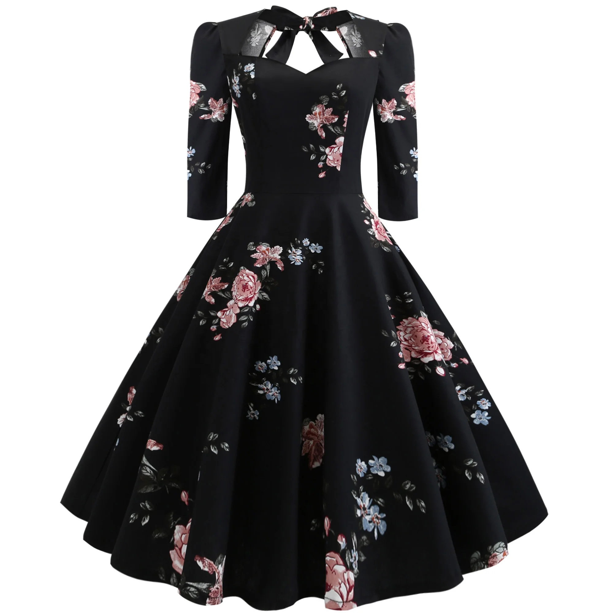 

OSGL-1138 Wholesale Women print vintage dress