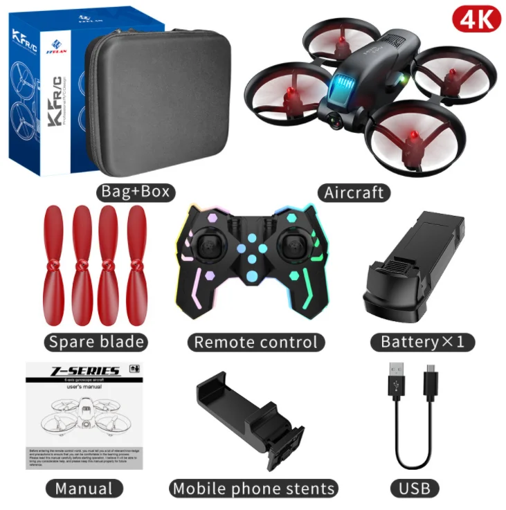 

Hot KF615 Nano Drone With Camera 720P HD 2.4Ghz WIFI Foldable Quadcopter Drone Mini Pocket Altitude Hold LED RC Toys Kids Gifts, Black
