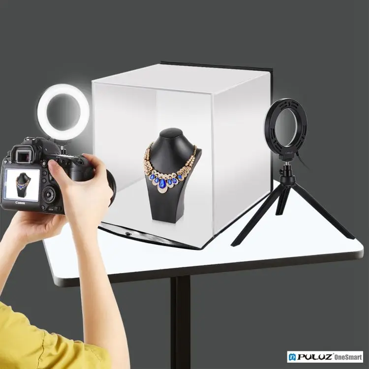 

PULUZ Photograph box Accessories 30cm Ring Light Photo Lighting Studio Shooting Tent Box Kit lightbx with circle led softbox