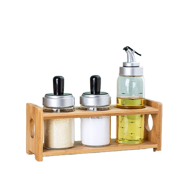 

Lanfengye Manufactured Seasoning Jar Set Borosilicate Cooking Spice Storage Container Set Condiment Jar and Bottle Set, Transparent