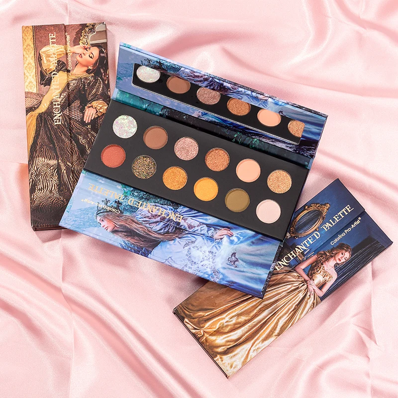 

Colorina Best price Eyeshadow Makeup Palettes enchanted princess Eyeshadow palette Accept Private Logo Customized, 2 sets