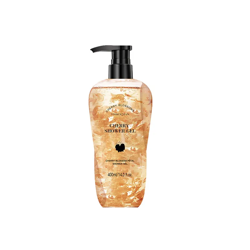 

cosmetic cleaning natural cherry blossom body bath shower gel, Gold