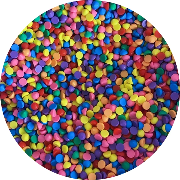 

Resin Rainbow Multi Color Chocolate Chips Morsels Super Realistic Flat back Cabochon Scrap Booking Phone Craft Embellishments