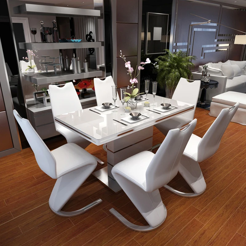 dining tables and chairs set for dining room modern tempered