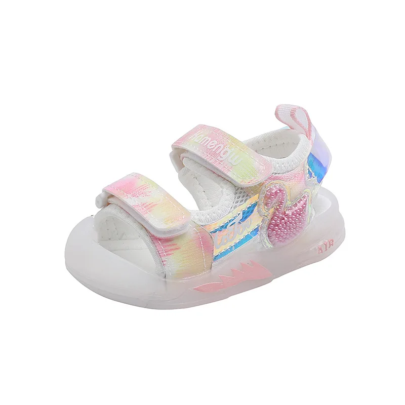 

Wholesale 2021 summer new baby Baotou sandals soft bottom toddler shoes children beach shoes, Multicolor