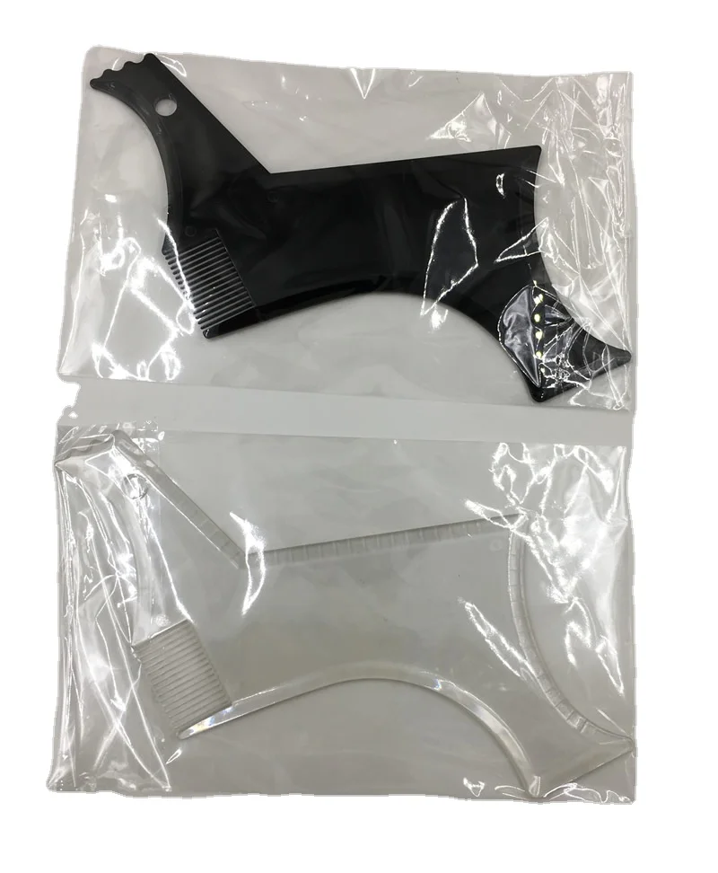

2020 hot selling beard shaping tool and comb for perfect line up & edging, Customized color