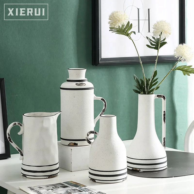 

Modern simple white handmade flower arrangement nordic vases luxury creative ceramic vase for home table hotel living room decor, As shown