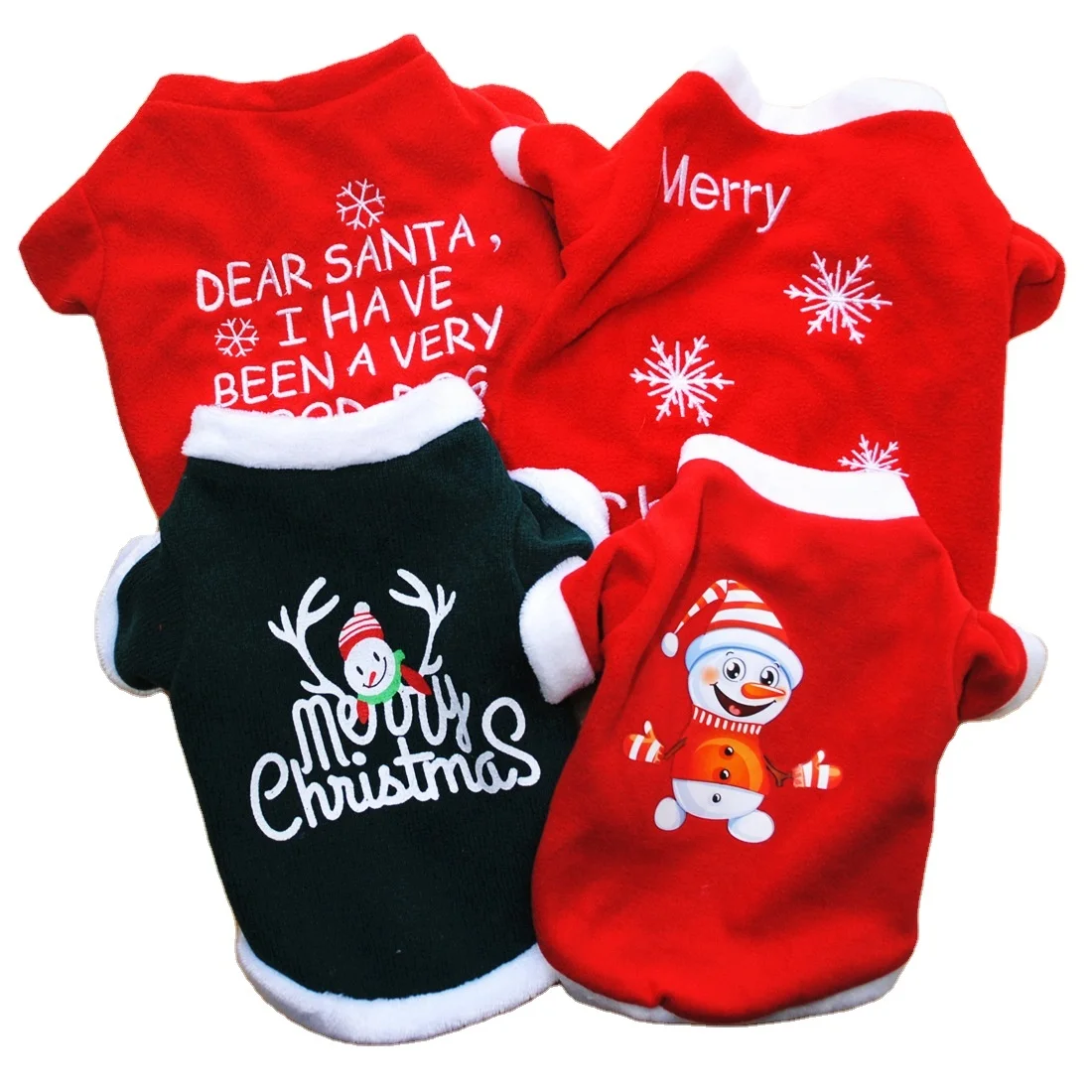 

christmas pet clothes autumn and winter t-shirts puppy dogs clothes for small pets