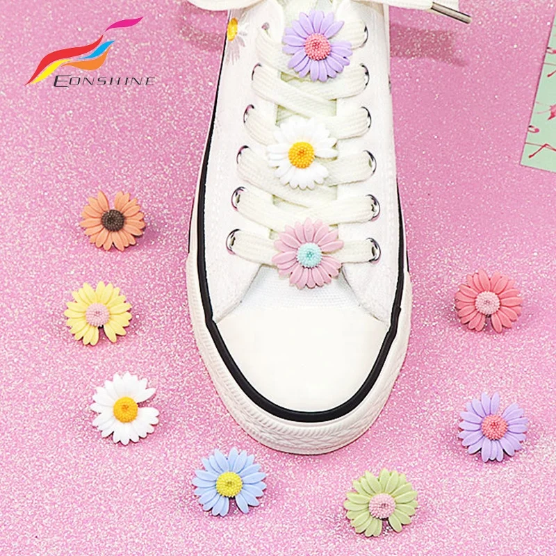 

DIY Plastic Sunflower Daisy Sakura Flower Shoe Lace Buckle Sneaker Shoelace Charms Decoration Accessories, Daisy 8 colors + flower 11 colors+ sakura 6 colors