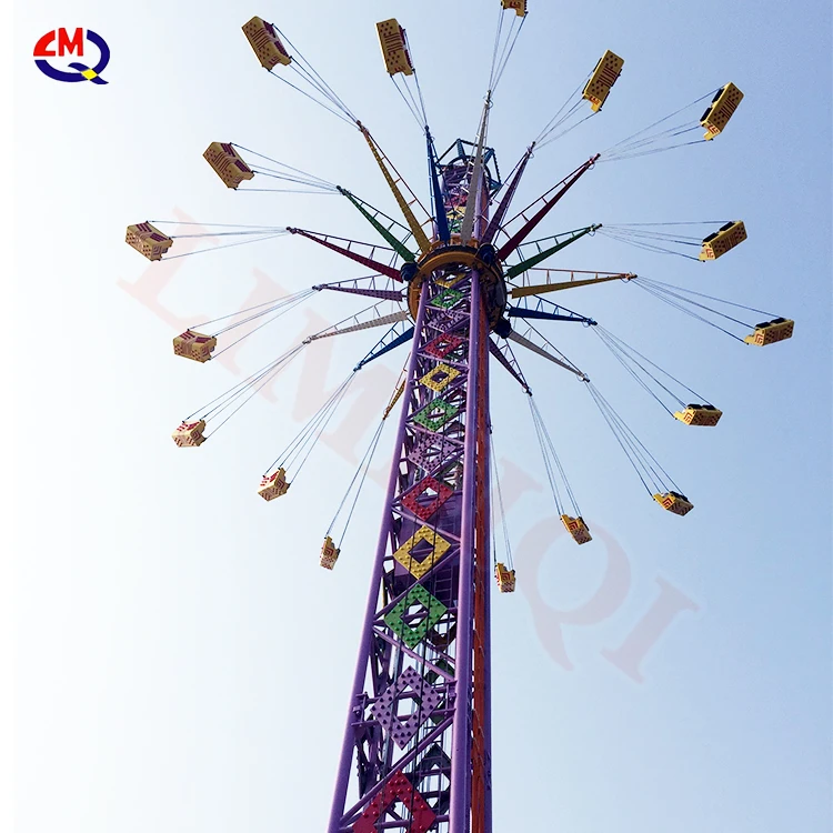 52m Amusement Thrilling Tower Ride Swing Flying Tower Free Fall Flying ...