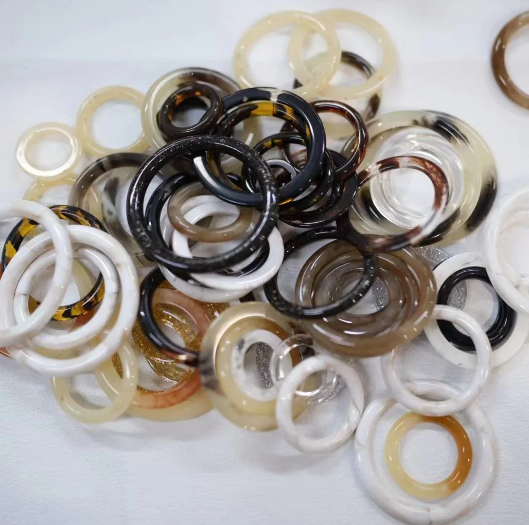 Multi Color Size Adjustable Decorative Ring Plastic Round Resin O Ring Buckle for Swimwear Bikini