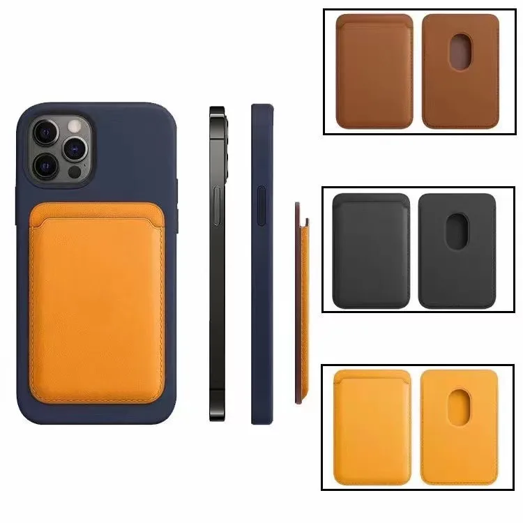 

Amazon Hot Selling magnetic PU leather card bag Magsafing For iPhone 12Mini 12Promax, 6 colors