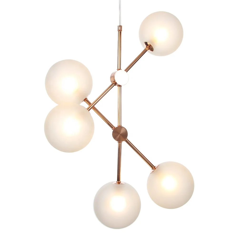 Unique Design 2020  Modern Indoor Decorate Led Pendant G4 Bulb  Frosted Shade Chandelier Light