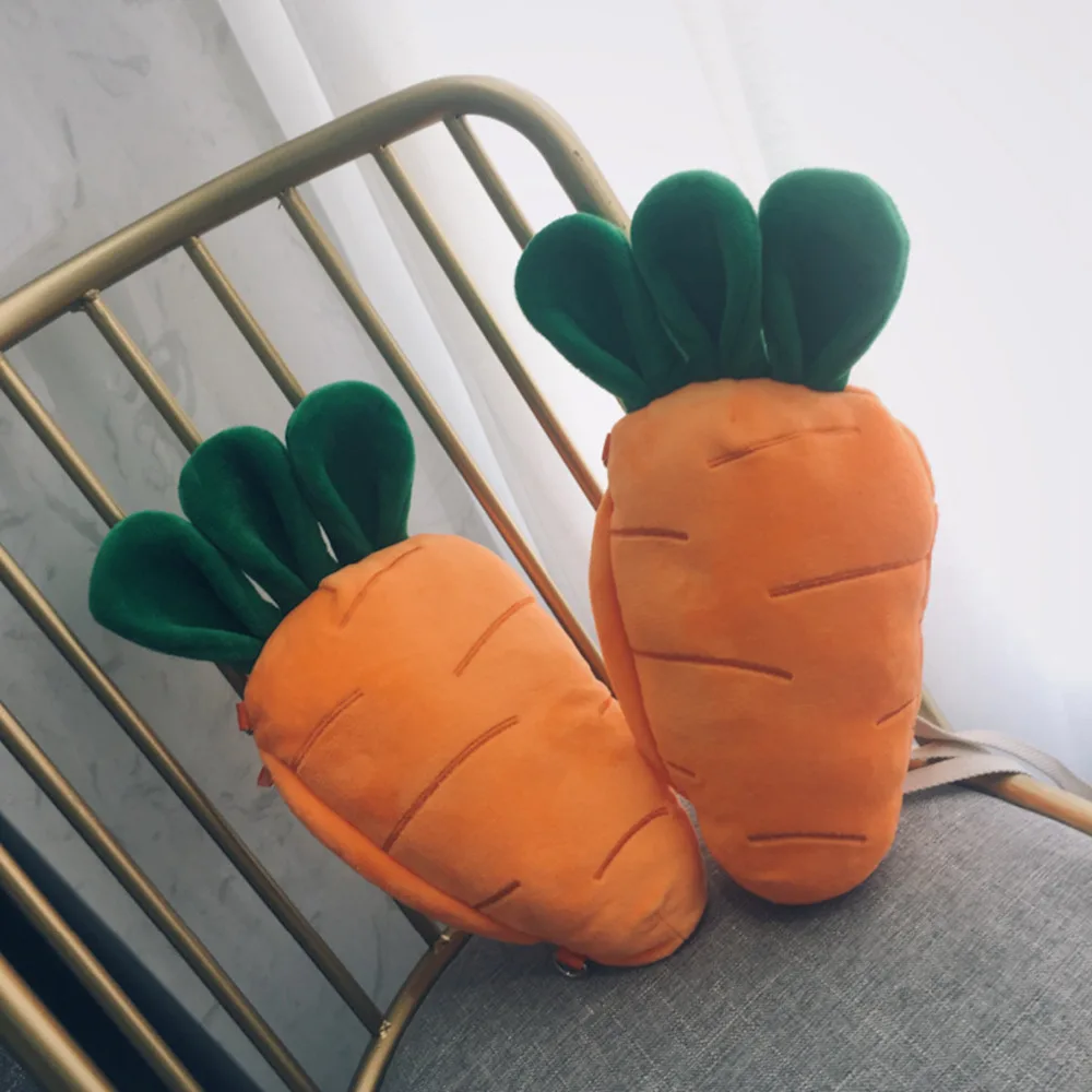 product-2020 Fashion new cute stuffed carrot bags as birthday gifts for childrens satchel personalit-1