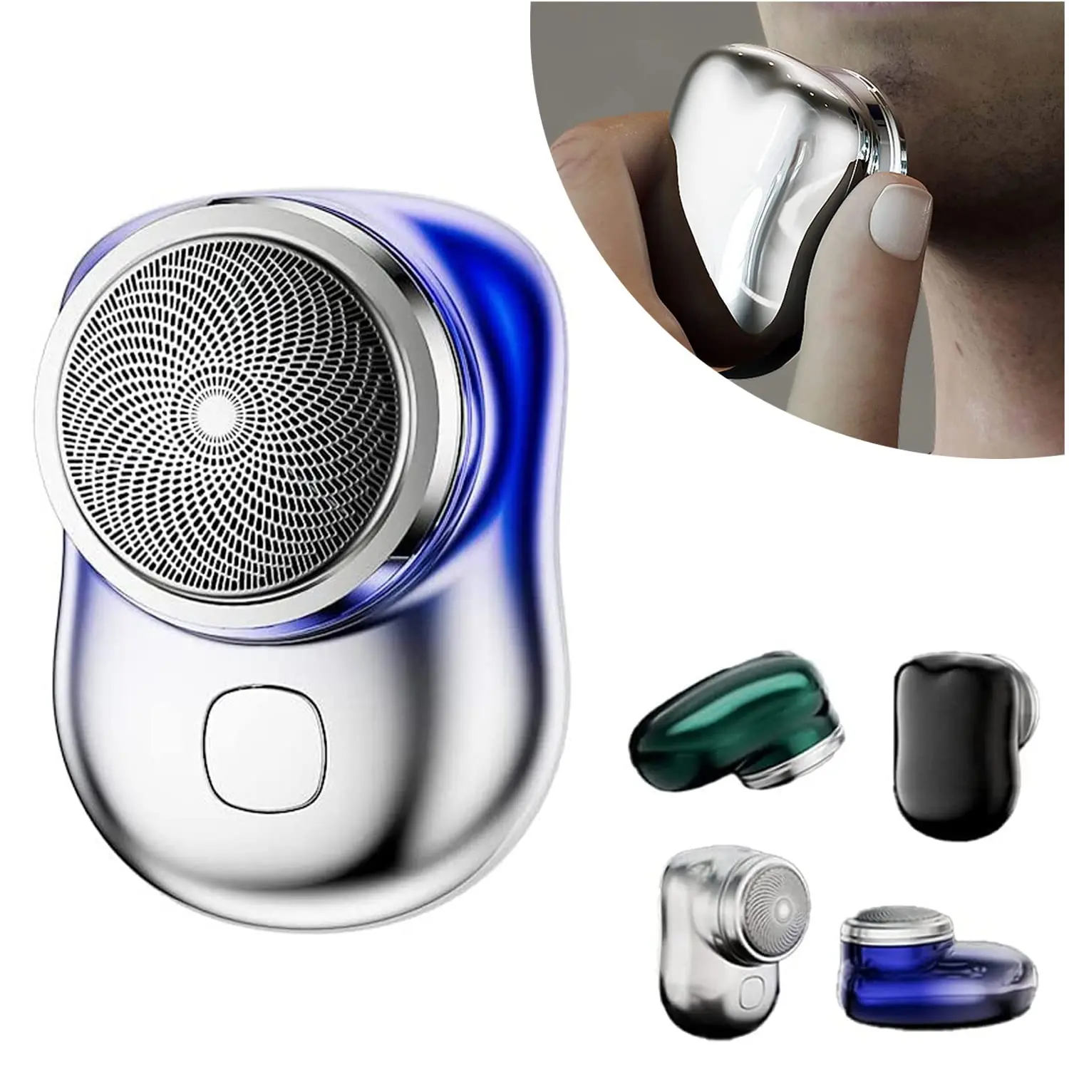 

2023 newest Mini Portable Electric Shaver Razor Full Body Wash Fast Charging 6 Blades Wet and Dry Use Low-Noise Pocket Shavers