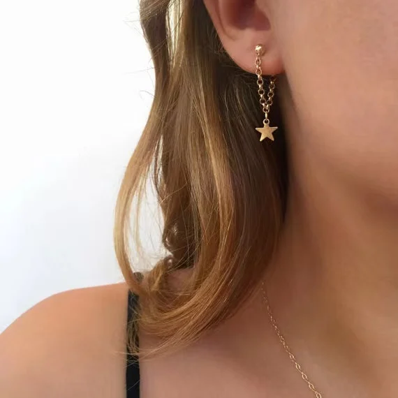 

2020 Minimalist Personality Fringed Star Earrings For Ladies Women Erarings