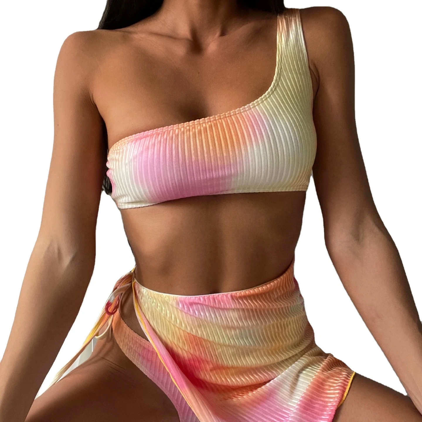 

2022 new amazon swimsuit & beachwear women 3pcs sexy cover up bikini dress