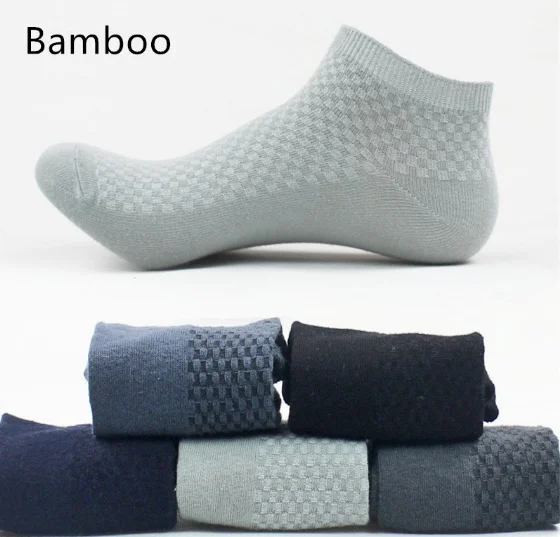 

Men's Socks Business Bamboo Fiber Short Ankle Socks Spring Autumn Breathable Anti-bacterial Male Sock Meias Male Sox, As show picture