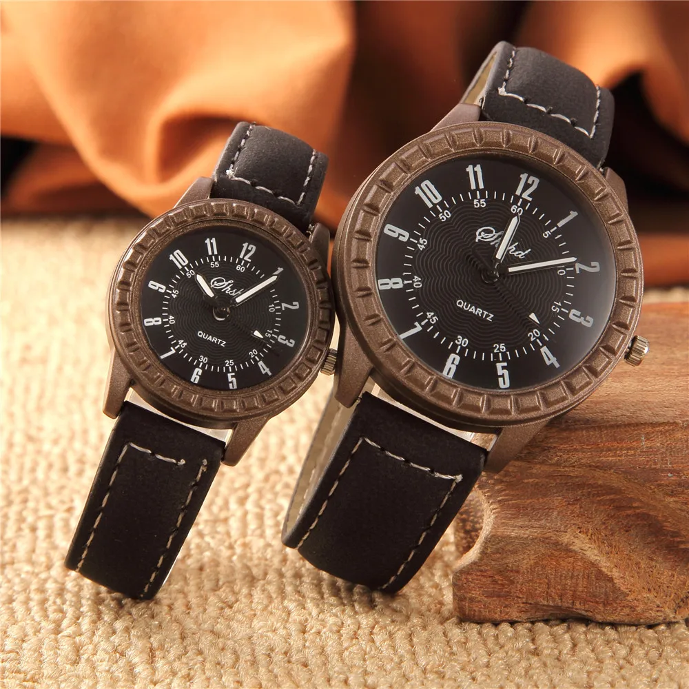 

2020 Couple Watches New Fashion Leather Lover Watches Simple Gifts for Men Women Clock Pareja Pair Cheap Watch