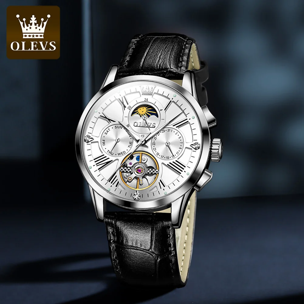 

OLEVS 9912 oem luxury watch New design mechanical watch Tourbillon mechanical movement custom logo automatic man watches