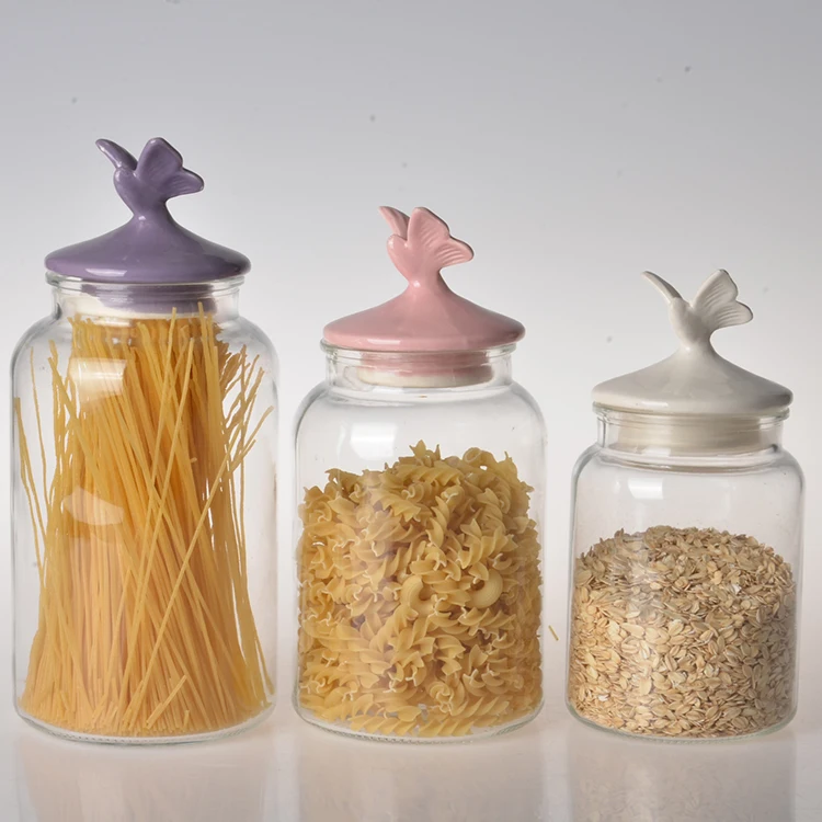 Clear Glass Food Storage Jars With Ceramic Lid Buy Clear Glass Jars With Ceramic Lid,Canister