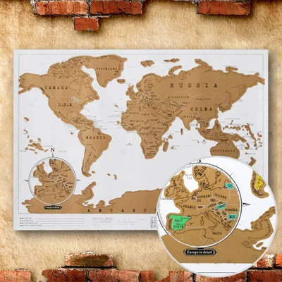
Amazon hot sale world map scratch custom design 