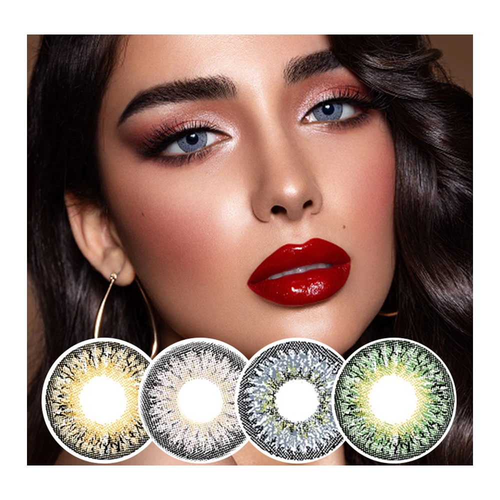 

moonve Colored Contact Lenses For Dark Eyes Beauty Prescription Color Contact Lenses Customized Private Label Contact Lenses, 6 colors