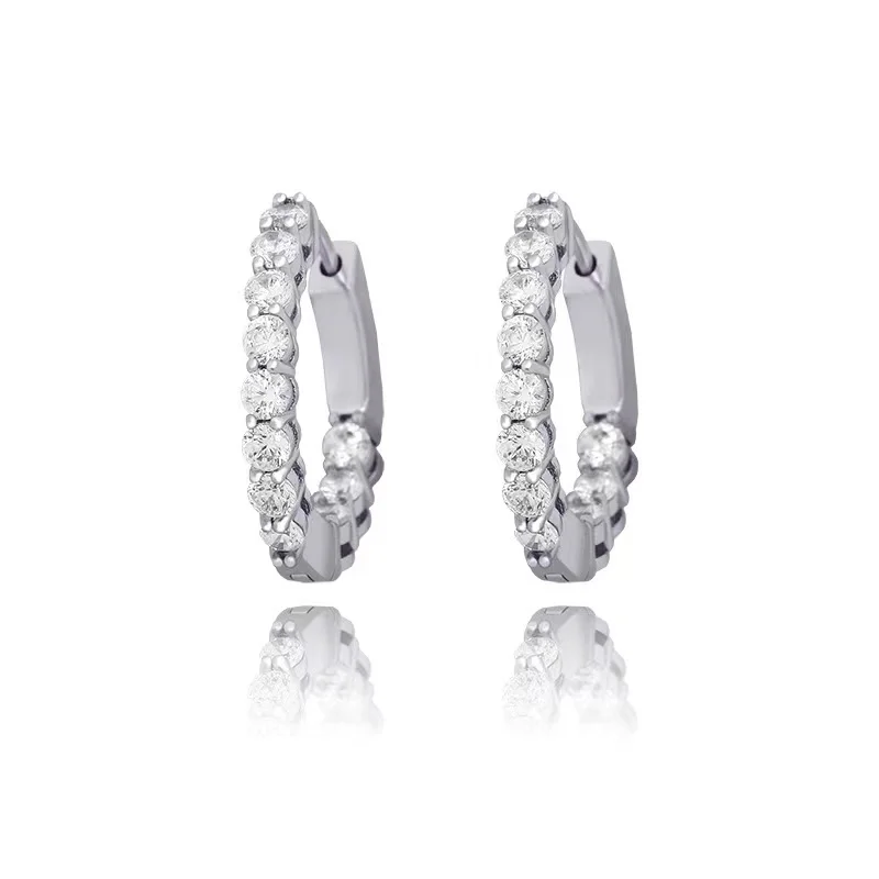 14K Gold Plated Chunky Silver Hoop Earrings Jewelry