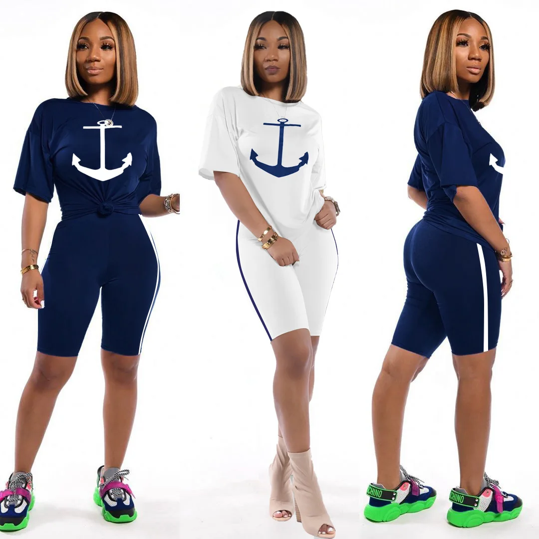 

FS1611 Hot sell 2020 Summer fashion sweat suit Sexy solid color 2 Pcs Track Suit Outfits Two Piece Shorts Set Women Clothing